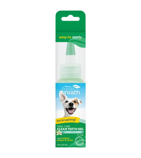 TropiClean Fresh Breath No Brushing Oral Care Clean Teeth Gel for Dogs (Vanilla Mint)