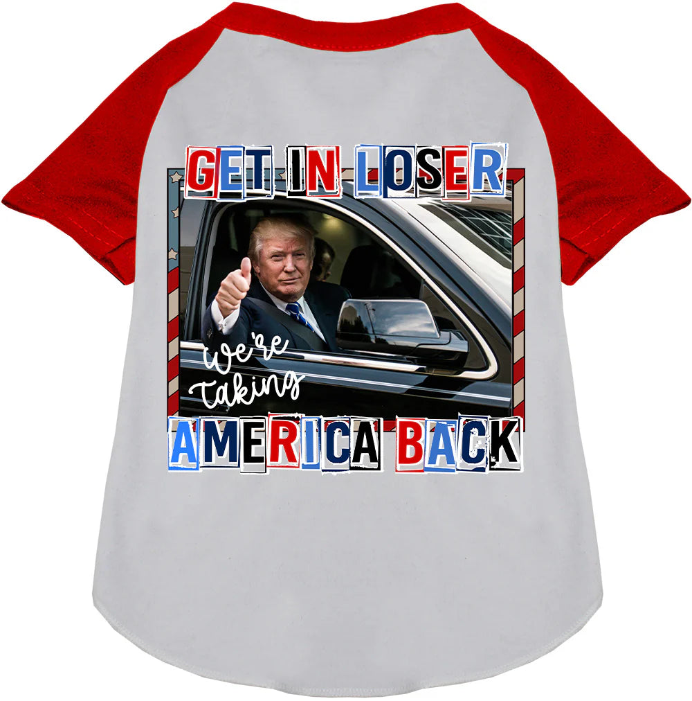 Trump Taking Back America Raglan Screen Print Shirt