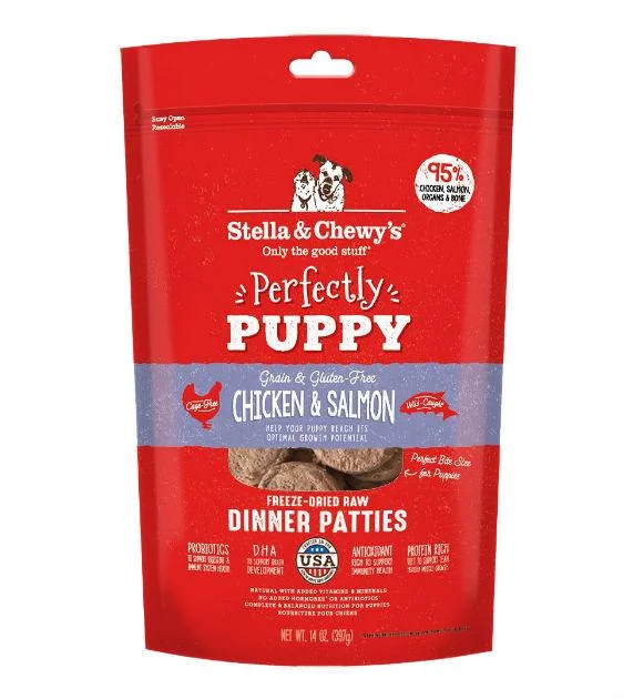 TRY & BUY: Stella & Chewy’s Freeze Dried Perfectly Puppy (Chicken & Salmon) Dinner Patties Dog Food