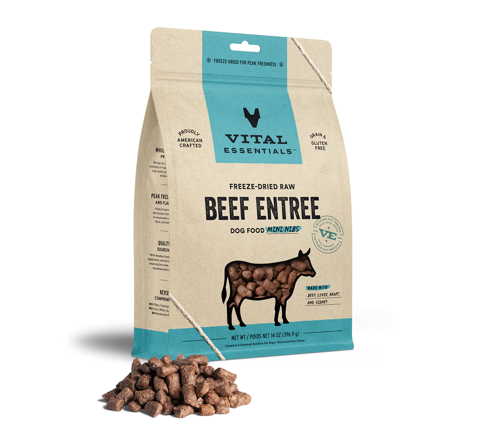 Vital Essentials Dog Freeze Dried Mini Nibs Beef *SPECIAL ORDER*