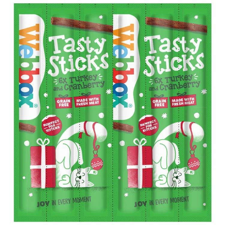 Webbox - Festive Cat Sticks Turkey & Cranberry - 6 Pack