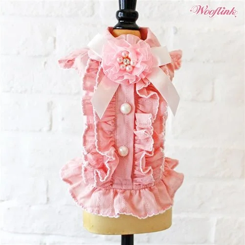 Wooflink Ruffle Shirt in Pink