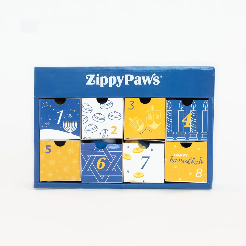 ZippyPaws Dog Toy Holiday 8 Nights of Hanukkah Box