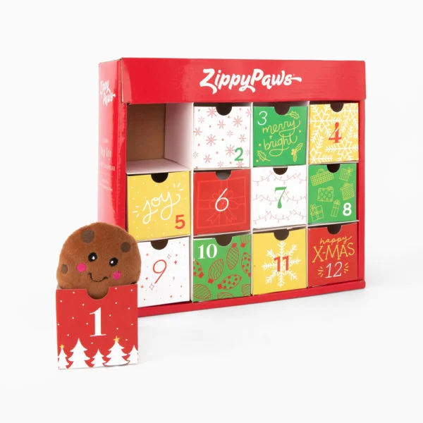 ZippyPaws Dog Toy Holiday Miniz Advent Calendar